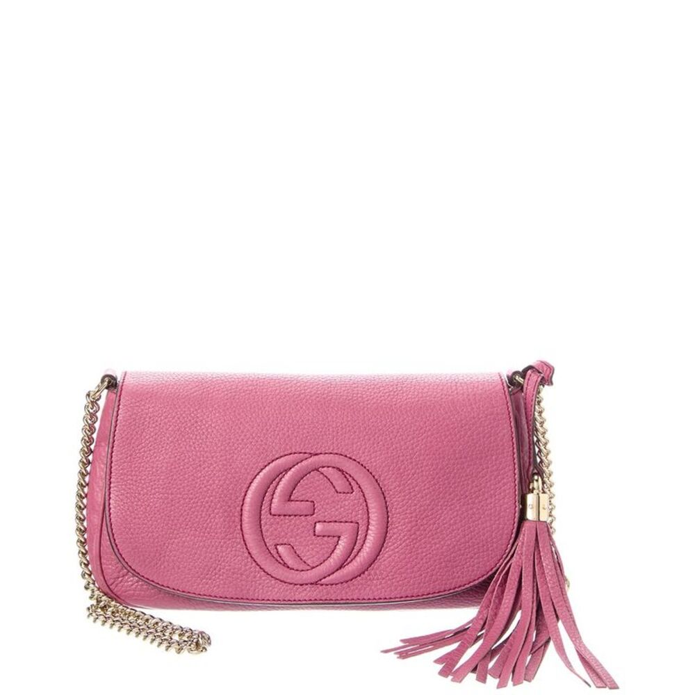 Gucci Purple Leather Soho Chain Flap Crossbody (Authentic Pre-Loved)